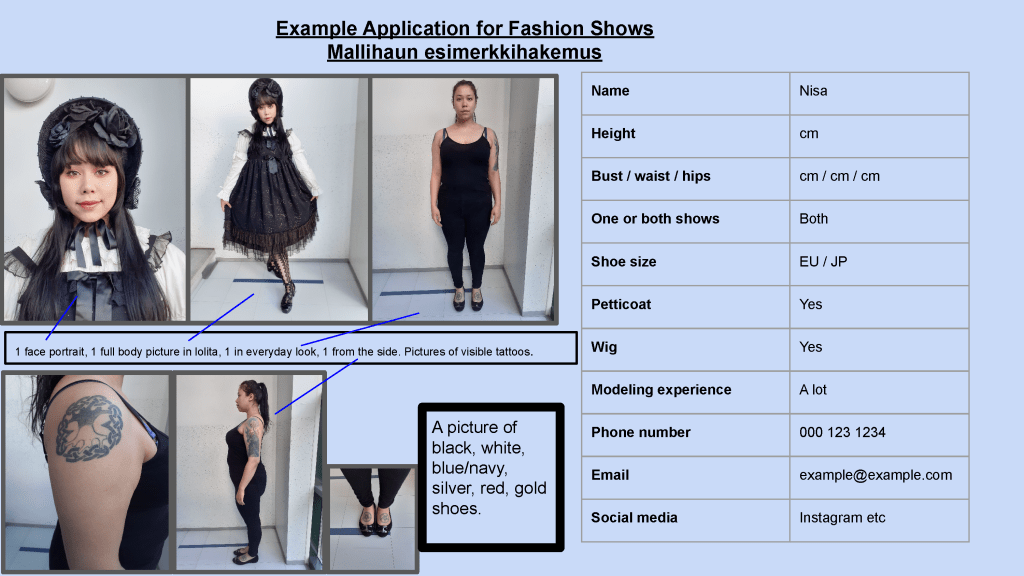 example application / esimerkkihakemus